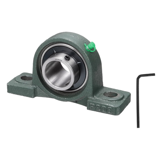 UCP208 Pillow Block Bearings, 40 mm Bore Self Alignment, Solid Cast Steel Base, Chrome Steel Flange Mounted Pillow Block Ball Bearing, (ABEC3)