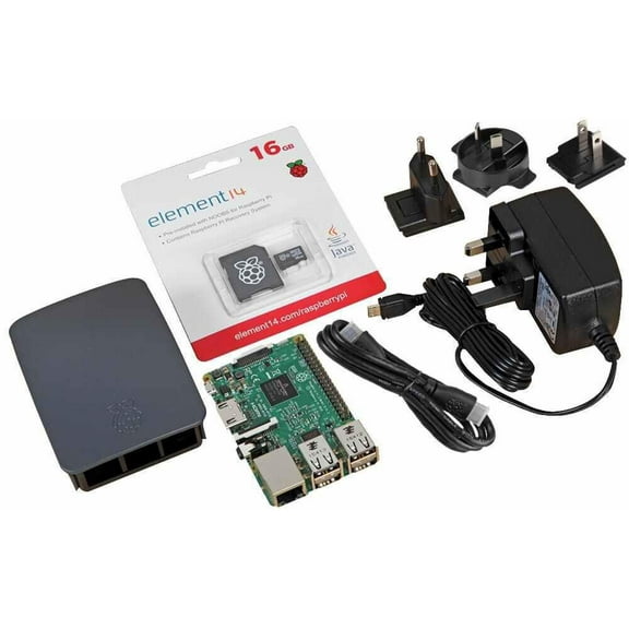 UCREATE - Raspberry Pi 3 Official Starter Kit with HDMI, Black