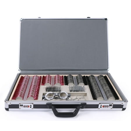 UCanSee Trial Lens Set 268pcs Optical Lenses Kit Colored Metal Rim Wooden Tray Aluminium Case