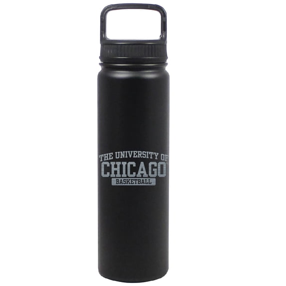 UChicago Maroons Black Basketball 24oz. Stainless Steel Eugene Bottle