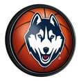 thumbnail image 1 of UConn Huskies Basketball 18'' Round Slimline Illuminated Wall Sign, 1 of 5