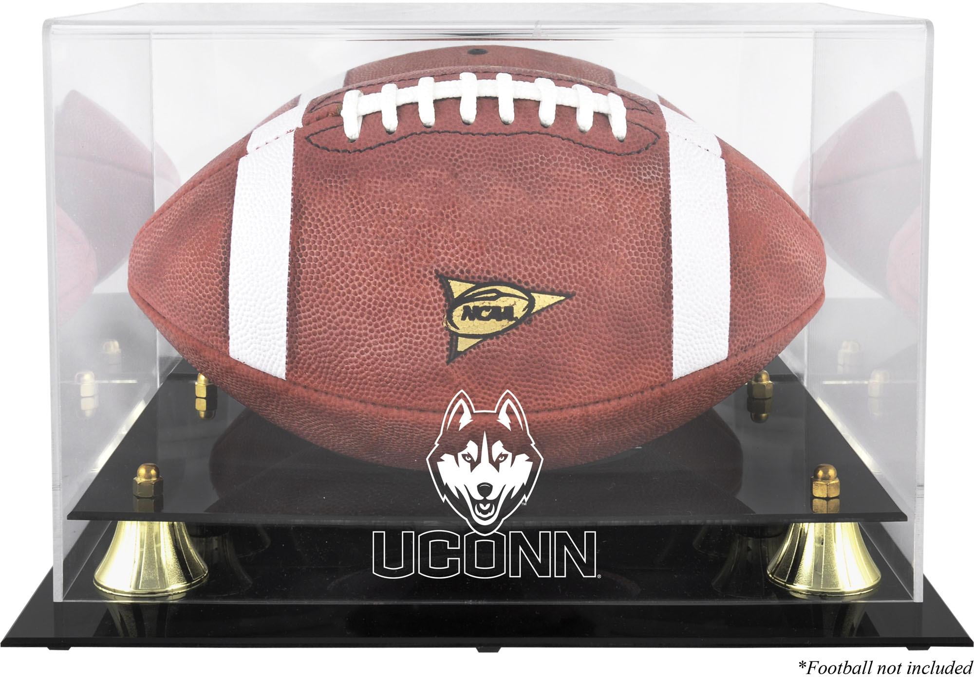 UConn Huskies Golden Classic Logo Football Display Case with Mirror Back