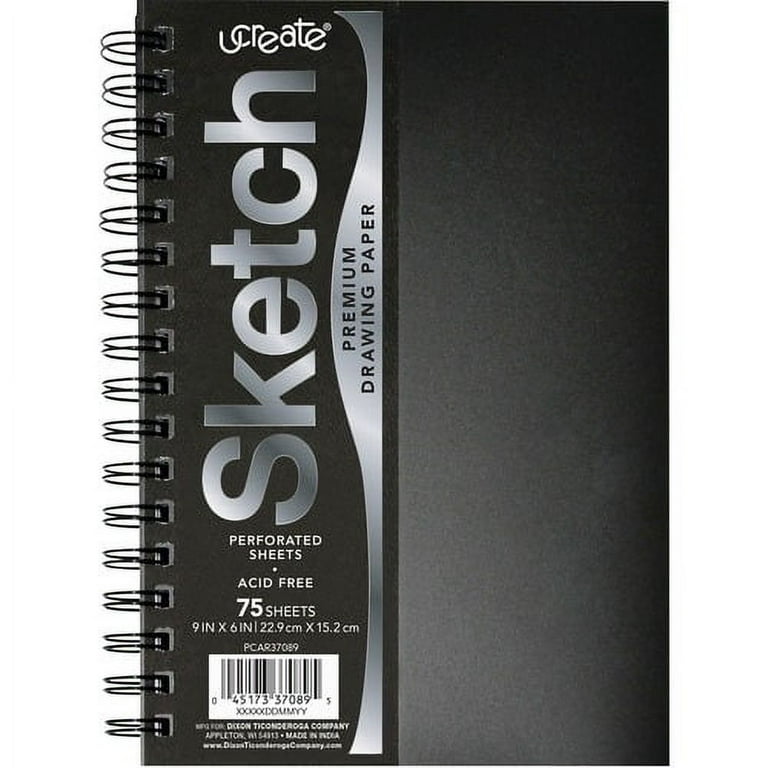 UCreate Poly Cover Sketch Book - 75 Sheets - Spiral - 70 lb Basis Weight - 9 UCreate Poly Cover Sketch Book - 75 Sheets - Spiral - 70 lb Basis Weight - 9