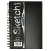 UCreate Poly Cover Sketch Book, Heavyweight, 6 x 9 in, Black, 75 Sheets