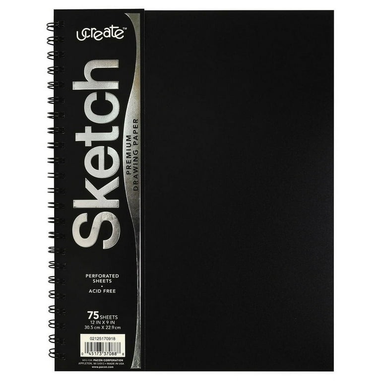 Pacon Amazing Artist Sketch Book - 80 Pages - Black, White Cover - Perforated, Acid-free Pacon Amazing Artist Sketch Book - 80 Pages - Black, White Cover - Perforated, Acid-free