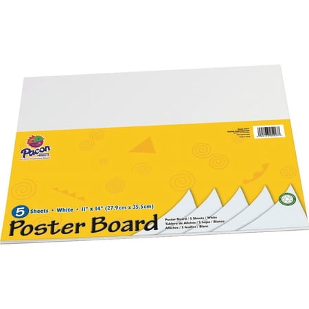 UCreate Poster Board Package - Poster, Sign, Art, Office Project, Home Project, Chart - 11"Width x 14"Length - 5 / Pack - White | Bundle of 2 Packs