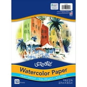 UCreate Watercolor Paper, White, Package, 90 lb., 9" x 12", 50 Sheets, Painting, Arts