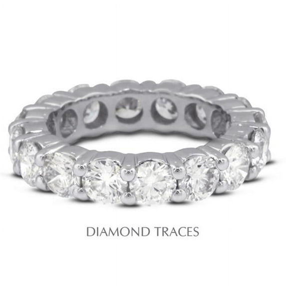 UD-EWB100-1181 18K White Gold 4-Prong Setting 1.62 Carat Total Natural Diamonds Classic Eternity Ring