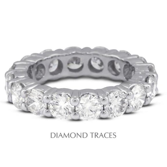 UD-EWB100-7596 18K White Gold 4-Prong Setting, 2.01 Carat Total Natural Diamonds, Classic Eternity Ring
