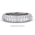 thumbnail image 1 of UD-EWB458-1851 18K White Gold Pave Setting 1.76 Carat Total Natural Diamonds Three Row Band Eternity Ring, 1 of 1