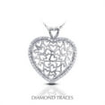 thumbnail image 1 of UD-GOS485-5169 0.54 Carat Total Natural Diamonds 18K White Gold Pave Setting Heart Shape Fashion Pendant, 1 of 1
