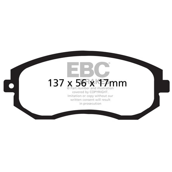 UD1539/ EBC OE Brake Pads Fits select: 2011-2018 SUBARU FORESTER, 2016-2018 SUBARU CROSSTREK