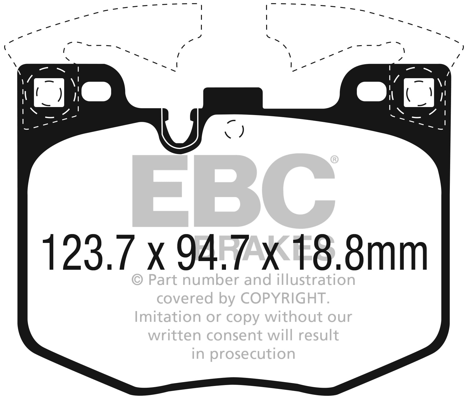 UD1867/ EBC OE Brake Pads Fits select: 2018-2022 BMW X3, 2019-2022 BMW 330I