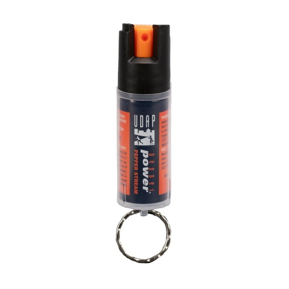 UDAP Pepper Power Pepper Spray Keychain Stream, 0.4 oz, K1, Single Pack.
