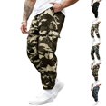 thumbnail image 1 of UDAUDU Cargo Pants for Men Comfortable Workout Hiking Pants Leg-Bound Tapered with Pocket Casual Camouflage Jogger Pants Gift for Men Khaki S, 1 of 8