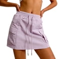 thumbnail image 1 of UDAUDU Cargo Skorts for Women 2026 Drawstring Waist Athletic Skirts Matching Shorts Casual Underneath Golf Trendy Skirt with Pockets Pink M, 1 of 4