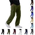 thumbnail image 1 of UDAUDU Cargo Sweatpants for Men Straight Wide Leg Baggy Pants High Rise Elastic Jogger Loose Fit Sweatpant Stretch Trouser with Pockets Army Green 3XL, 1 of 9