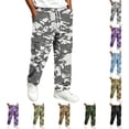 thumbnail image 1 of UDAUDU Cargo Sweatpants for Men Camo Hiking Loose Fit Stretch Drawstring Trousers Outdoor Workout Trendy Sweatpants with Pockets Army Green 2XL, 1 of 6