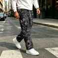 thumbnail image 1 of UDAUDU Cargo Sweatpants for Men Camo Trendy Stretch Drawstring Trouser Outdoor Workout Hiking Relaxed Fit Joggers with Pockets Black 4XL, 1 of 7