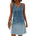 thumbnail image 1 of UDAUDU Casual Summer Dresses for Women 2026 V-Neck Sundresses Sleeveless Loose Sleep Dress Beach Tank Dress Vacation Floral Dresses Dark Blue S, 1 of 7