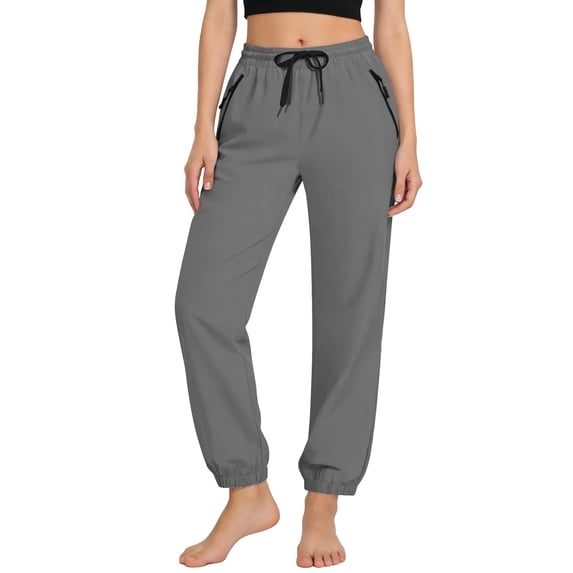 UDAUDU Hiking Pants for Women Quick Dry Casual Lightweight Waterproof Gym Workout Athletic Cargo Pockets Pants Gray XL