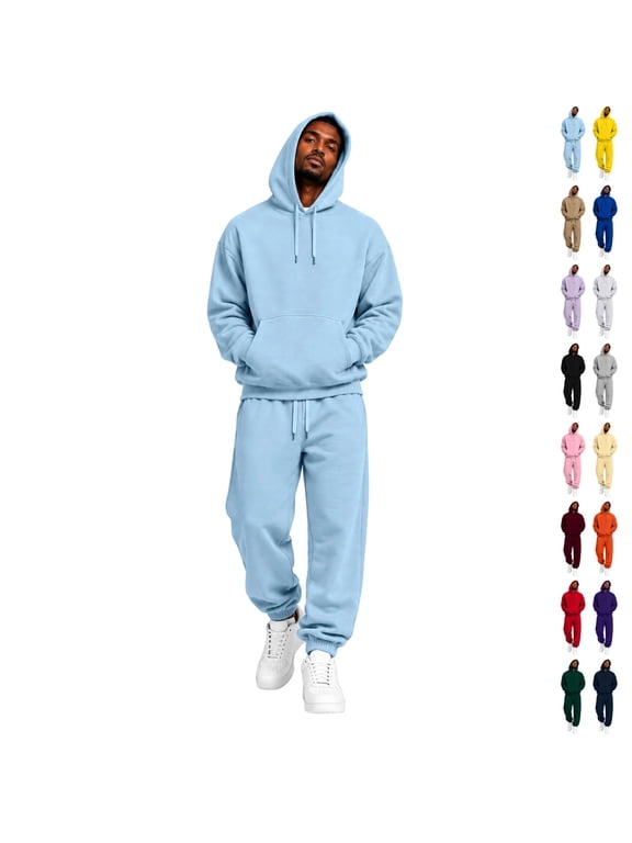 Men Tracksuit Set Casual Athletic Sweatshirts and Sweatpants Outfits Gym Outdoor Loungewear Hoodies Fall Winter Sweatsuit XL