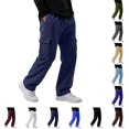 thumbnail image 1 of UDAUDU Men's Cargo Sweatpants Lightweight Baggy Wide Leg Elastic Waist Drawstring Adjustable Ankles Pants with Multiple Pockets Navy 3XL, 1 of 7