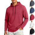 thumbnail image 1 of UDAUDU Men's Lightweight Hoodie Raglan Long Sleeve Pullover Drawstring Hooded Sweatshirt for Daily Casual Wear XL, 1 of 5