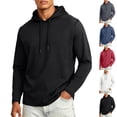 thumbnail image 1 of UDAUDU Men's Long Sleeve Hooded Shirts with Pocket Lightweight Pullover Tops Casual Athletic Workout Gym Sweatshirts S, 1 of 5