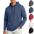 thumbnail image 1 of UDAUDU Men's Long Sleeve Hoodie Drawstring Pullover Lightweight Men's Athletic Workout Gym Hooded Sweatshirts XL, 1 of 5