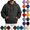 thumbnail image 1 of UDAUDU Men's Oversized Hoodie Pullover Soft Fleece Drawstring Hooded Sweatshirt with Front Kangaroo Pocket for Casual Daily Wear L, 1 of 9