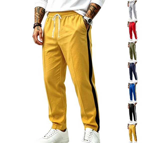 UDAUDU Men's Wide Leg Sweatpant Athletic Lounge Baggy Pants with Pockets Drawstring Trouser Casual Workout Open Bottom Sweatpant 3XL