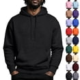 thumbnail image 1 of UDAUDU Mens Fleece Oversized Hoodie Pullover Sweatshirts Fall Winter Cozy Pullover Drawstring with Pocket Regular Fit Workout Travel Outfit S, 1 of 9
