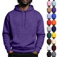 thumbnail image 1 of UDAUDU Mens Fleece Oversized Hoodie Pullover Sweatshirts Fall Winter Cozy Pullover Drawstring with Pocket Regular Fit Workout Travel Outfit XL, 1 of 9