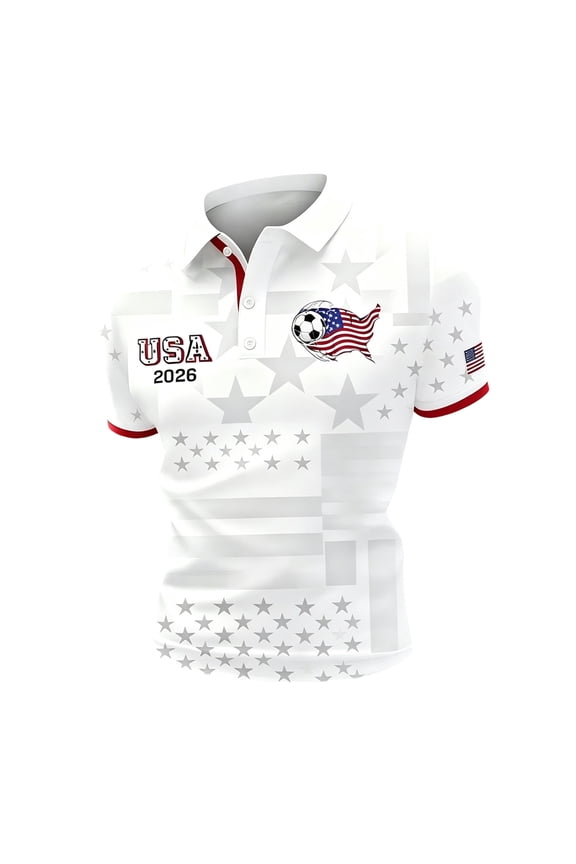 Mens USA Jersey American Flag Print Short Sleeve T Shirts Crew Neck Tee Loose Fit Fashion Jerseys for Men 2026 Football Shirts White L