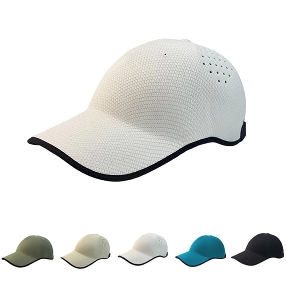 UDAUDU Seamless Packable Baseball Cap for Men & Women Lightweight Sports Baseball Cap, Ultra-Breathable Washable & Portable Quick-Dry Hat for Golf Travel (White)