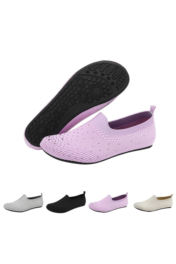 Sparkle Water Shoes for Women Men Travel House Slippers for Indoor and Outdoor Aqua Socks for Beach Swim Surf Yoga Dancing Camping Must Haves Purple 8 Women/7 Men