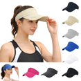 thumbnail image 1 of UDAUDU Sports Sun Visor for Women Men Lightweight Summer Cooling Stretchy Visors Hats Women's Ponytail Hat for Golf, Running, Beach Tennis, 1 of 8