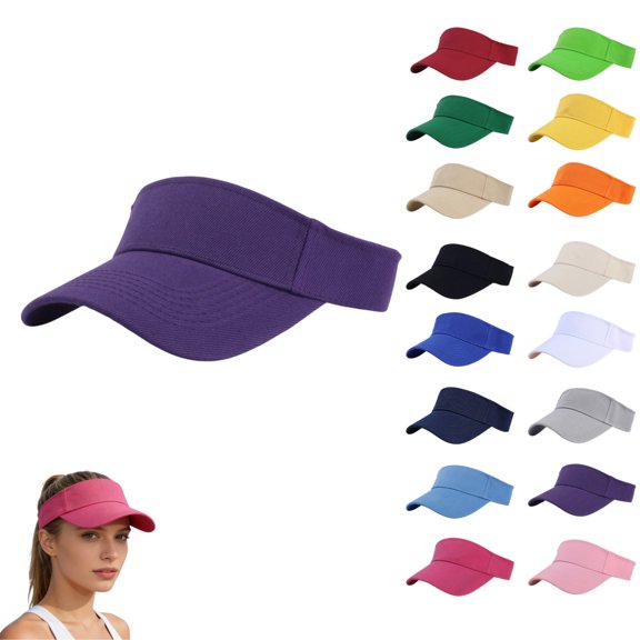 UDAUDU Sun Visor Hat for Women Structured Brim Quick-Dry Lightweight Sun Protection Sports Visor for Running Golf Tennis Women