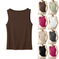 thumbnail image 1 of UDAUDU Tank Tops for Women Summer Sleeveless Athletic Casual Basic Ribbed Slim Fitted Shirts Outdoor Indoor Comfort Tank Tops Coffee S, 1 of 6