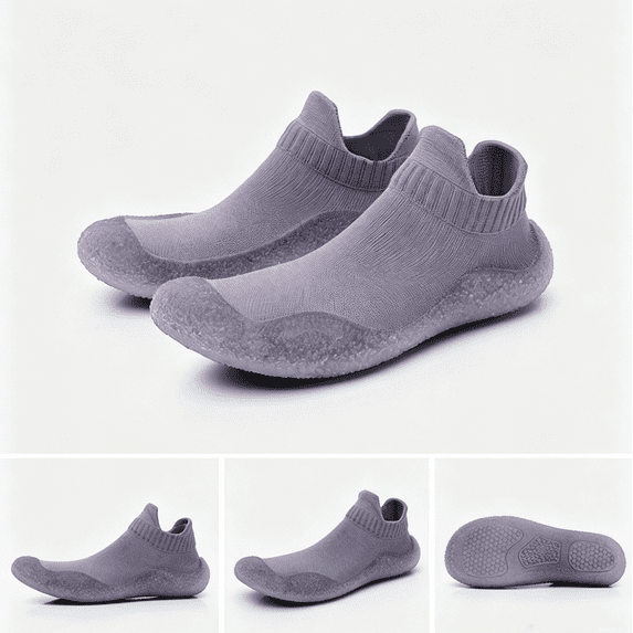 UDAUDU Water Shoes for Women Barefoot Sock Shoes Hiking Slip On Fitness Shoes Multi-Purpose & Ultra-Portable Water Footwear Purple Women 7-7.5/Men 6-6.5