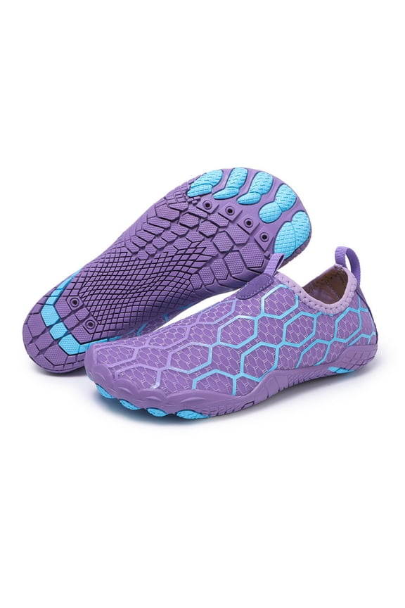 Water Shoes for Women & Men Swim Shoes Comfortable Barefoot Aqua Swim Socks Flexible Vacation Beach Shoes Quickly-Dry Non Slip Slip on 2026 New Water Shoes Purple