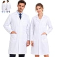 White Lab Incostume UDAUDU White Lab Coat for Men Women with Pockets Medical Coat Long ...