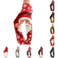thumbnail image 1 of UDAUDU Women's Christmas Pajamas Pants Funny Cute Print Lounge Pants Elastic Waist Loose Fit Fall Pajama Pants M, 1 of 6