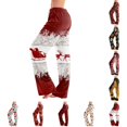 thumbnail image 1 of UDAUDU Women's Christmas Pajamas Pants Sleepwear Christmas Print Wide Leg Lounge Pants Elastic Waist Loose Fit Fall Pajama Pants 2XL, 1 of 6