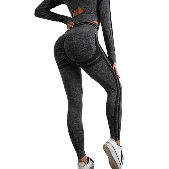 UDAUDU Women's High Waist Yoga Pants Workout Seamless Butt Lift Scrunch Booty Leggings Gym Fitness 2026 Sport Active Pants Dark Gray S
