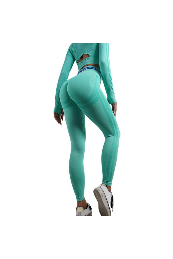 Women's High Waist Yoga Pants Workout Seamless Butt Lift Scrunch Booty Leggings Gym Fitness 2026 Sport Active Pants Light Green L