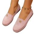 thumbnail image 1 of UDAUDU Women's Orthopedic Leather Loafers Slip On Flats 2026 Casual Comfortable Walking Shoes with Barefoot Feel Anti-Slip Rubber Sole, PU Upper Pink 9 Wide, 1 of 6
