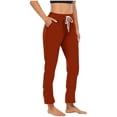 thumbnail image 1 of UDAUDU Women's Pants High Waisted Golf Athletic Pants 2026 Spring Summer Pants for Women Workout Travel Casual with Pockets Red XL, 1 of 8