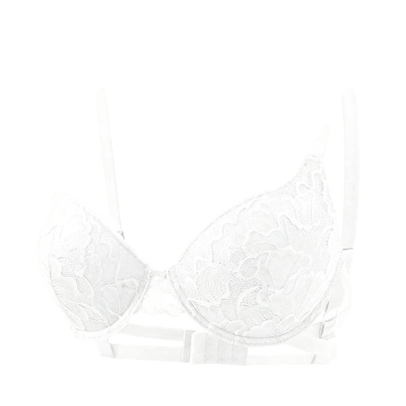 UDAUDU Women's Push Up Bra Comfortable Ultimate Smoothing Convertible Soft Bra Lightweight Everyday Bras White 34C